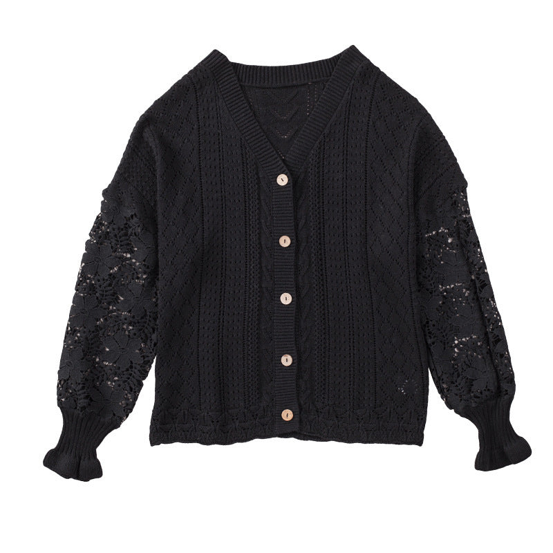 Blouse Élégante en Dentelle avec Col V