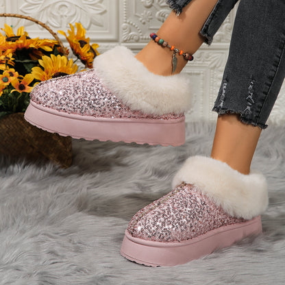 Chaussures Coton Épaisses à Enfiler