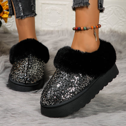 Chaussures Coton Épaisses à Enfiler
