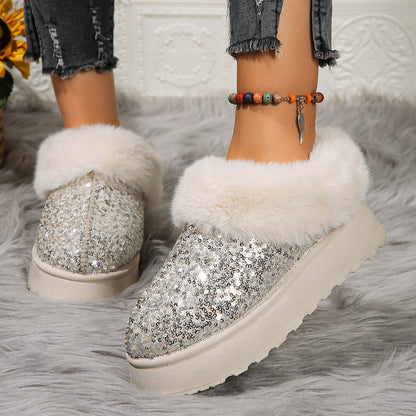 Chaussures Coton Épaisses à Enfiler