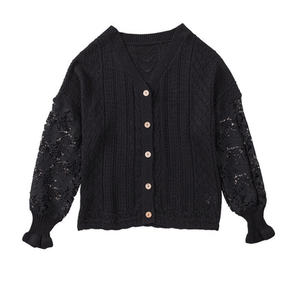 Blouse Élégante en Dentelle avec Col V