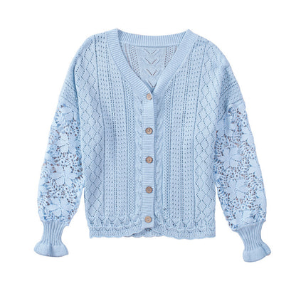 Blouse Élégante en Dentelle avec Col V